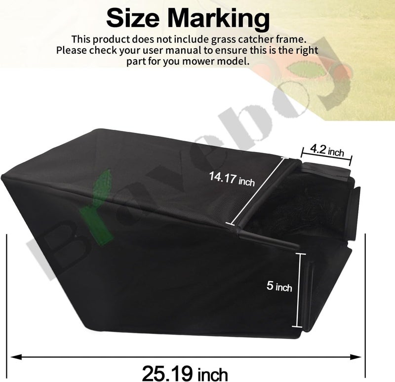 Braveboy 964-04007A 664-04007 Grass Bag Compatible with MTD Troy Bilt 21" Lawn Mower Grass Collection Bag for 664-04011 664-04027 664-04034 & More - (No Frames) - Image 5